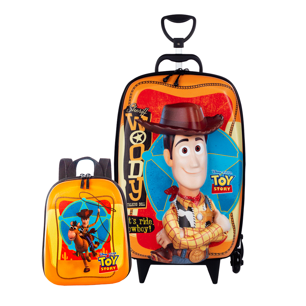KIT Mala com rodas e mochila Infantil Dis...