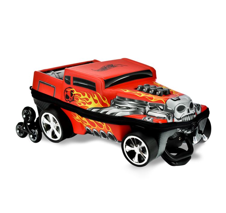 Mala Infantil Hotwheels Bone Shaker Verme...
