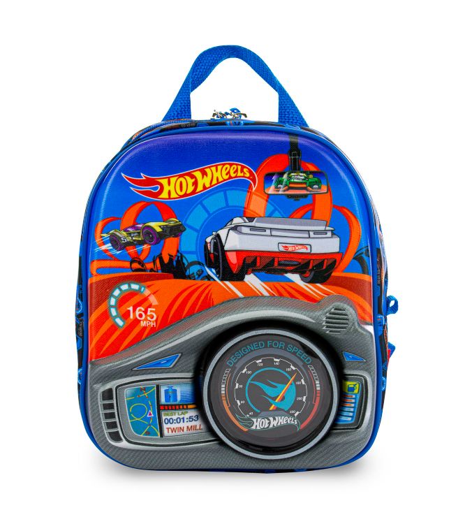 Mochila Infantil Hotwheels Painel Azul Ma...